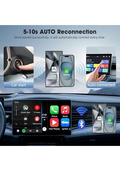 Carplay ve Android Auto Kablosuz Multimedya Adaptörü Cps modelleri