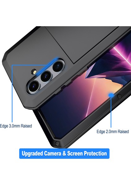 Samsung Galaxy S24 Kılıf Temperli Cam Filmli Tam Korumalı Telefon Kılıfı-Siyah (Yurt Dışından) modelleri