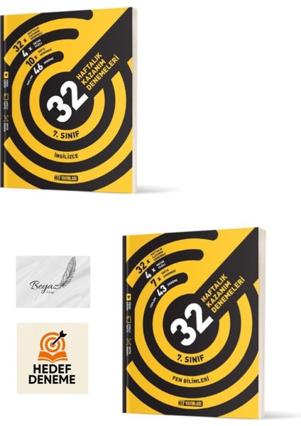 Hız 7.sınıf 32 Haftalık Ingilizce Fen Bilimleri Denemeleri Hedef Deneme