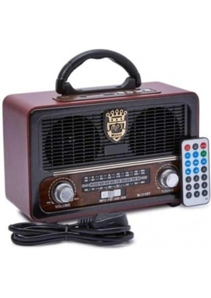 Kahverengi, Şarjlı, Bluetooth, Sd Kart, USB Girişli, Radyo ve Hoparlör Özellikli Cihaz