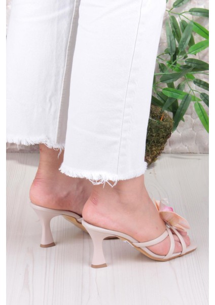 5131 Ares Orkide Fiyank Detaylı Inçe Topuklu Kadın Terlik fırsatları