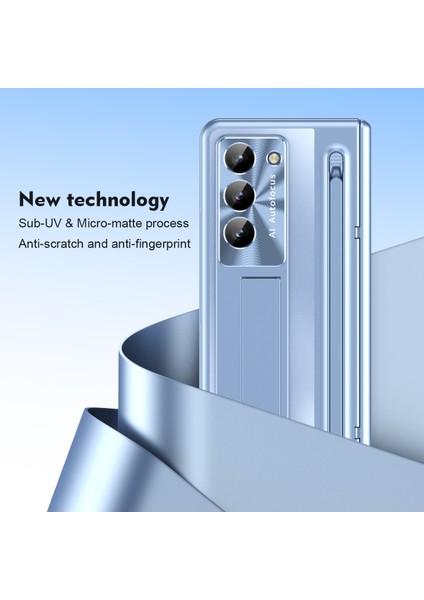 Samsung Galaxy Z Fold6 5g Kickstand Kılıf Menteşe Pc Telefon Kapağı Temperli Cam Filmi/stylus-Mavi Için (Yurt Dışından) fiyatları