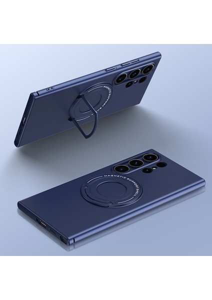 Samsung Galaxy S24 Ultra Kılıf Kickstand Telefon Kılıfı Magsafe-Koyu Mavi ile Uyumlu (Yurt Dışından) indirimleri