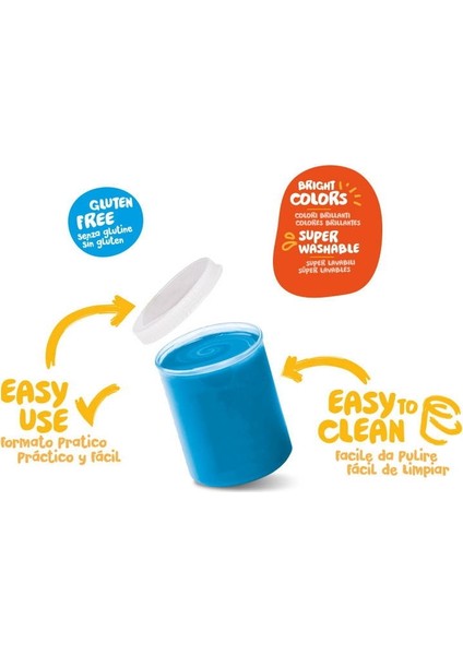 Bebek Parmak Boyası 6*80 ml Yıkanabilir +2 Yaş modelleri