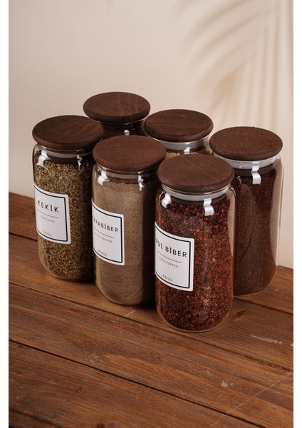 6'lı Ahşap Kapaklı Vakumlu Cam Saklama Kabı Seti fiyatları