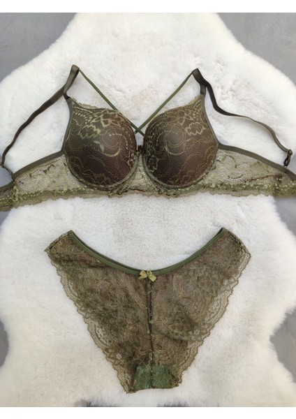 Dantel Detaylı Dolgusuz Çapraz Ipli Balenli Sütyen Külot Takım - Iç Çamaşırı Takımı fiyatları