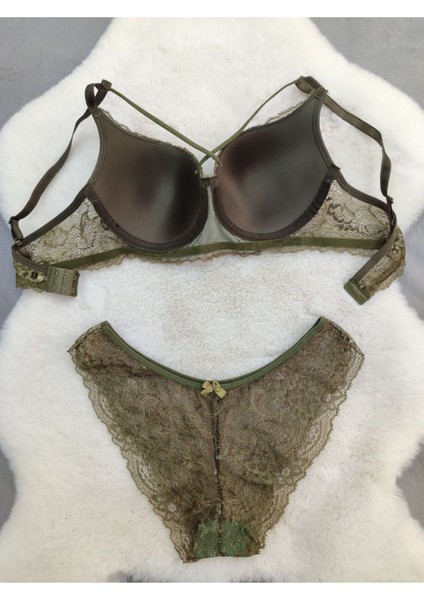 Dantel Detaylı Dolgusuz Çapraz Ipli Balenli Sütyen Külot Takım - Iç Çamaşırı Takımı modelleri