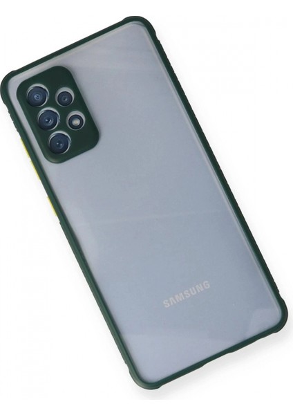 Samsung Galaxy A72 Kılıf Miami Şeffaf Silikon - Koyu Yeşil modelleri