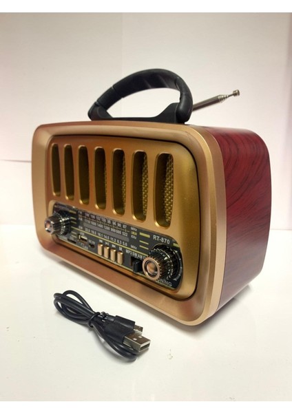 Kahverengi Nostajık Müzik Çalar, Usb, Bluetooth ve Fm Özellikleriyle Müzik Keyfi fiyatları