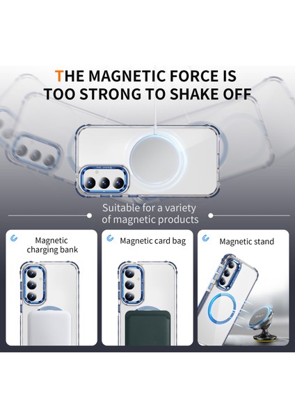 Samsung Galaxy S23 Fe Kılıfı Lens Destekli Drop-Proof Telefon Kapağı Magsafe-Blue ile Uyumlu (Yurt Dışından) fiyatları
