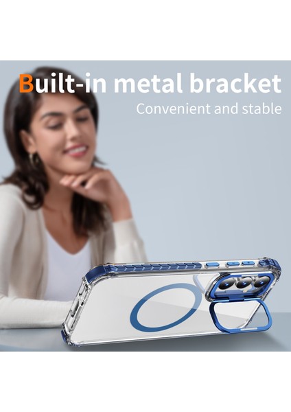 Samsung Galaxy S23 Fe Kılıfı Lens Destekli Drop-Proof Telefon Kapağı Magsafe-Blue ile Uyumlu (Yurt Dışından) modelleri