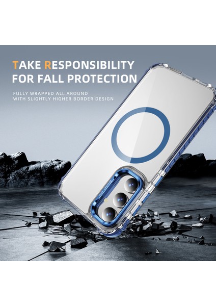 Samsung Galaxy S23 Fe Kılıfı Lens Destekli Drop-Proof Telefon Kapağı Magsafe-Blue ile Uyumlu (Yurt Dışından) fırsatları