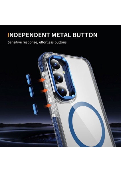 Samsung Galaxy S23 Fe Kılıfı Lens Destekli Drop-Proof Telefon Kapağı Magsafe-Blue ile Uyumlu (Yurt Dışından) indirimleri