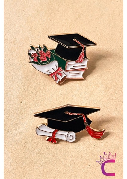 Mezuniyet Kepi Diploma Tasarım Yaka Rozeti Broş - Arkadaşa Hediyelik Mezuniyet Elbisesi Yaka Iğnesi fırsatları