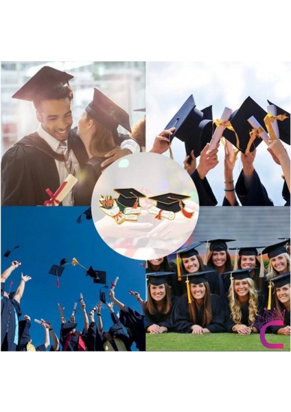 Mezuniyet Kepi Diploma Tasarım Yaka Rozeti Broş - Arkadaşa Hediyelik Mezuniyet Elbisesi Yaka Iğnesi indirimleri