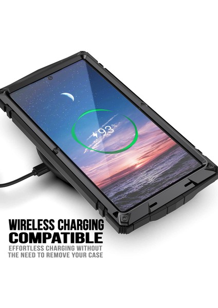 Samsung Galaxy S24 Ultra Telefon Kılıfı Kickstandlı Tam Koruma Kapağı-Siyah (Yurt Dışından) fırsatları