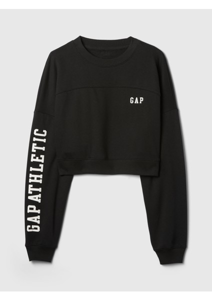 Kadın Siyah Gap Logo Vintage Soft Crop Sweatshirt fiyatları