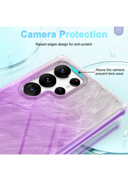 Samsung Galaxy S24 Ultra Cep Telefonu Kılıfı Degrade Tüy Pc + Tpu Kabuk-Mor (Yurt Dışından) indirimleri