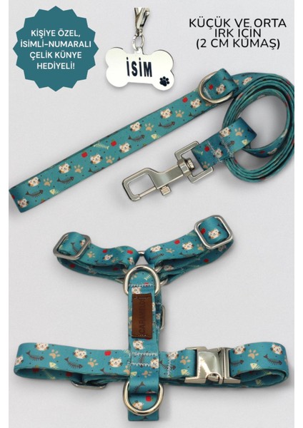 Köpek Gövde Tasması- Köpek Tasma Seti- Isimli Köpek Tasması-Küçük Irk, Orta Irk Köpek Tasması