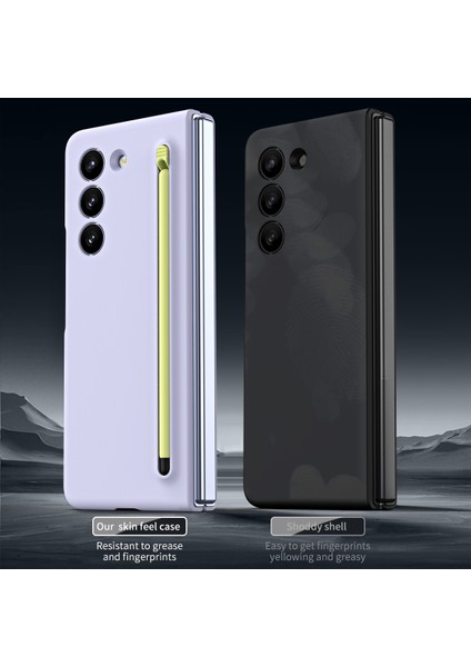 Galaxy Z Fold6 5g Telefon Kılıfı Için Stylus-Lavanta Moru ile Cilt Dokunmatik Sert Pc Kabuğu (Yurt Dışından) fırsatları