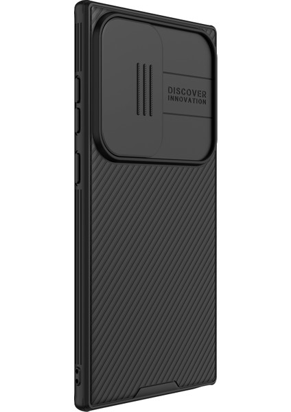 Serisi Samsung Galaxy S24 Ultra Kılıf Pc+Tpu Slayt Kamera Kapaklı Telefon Kapağı-Siyah (Yurt Dışından) modelleri