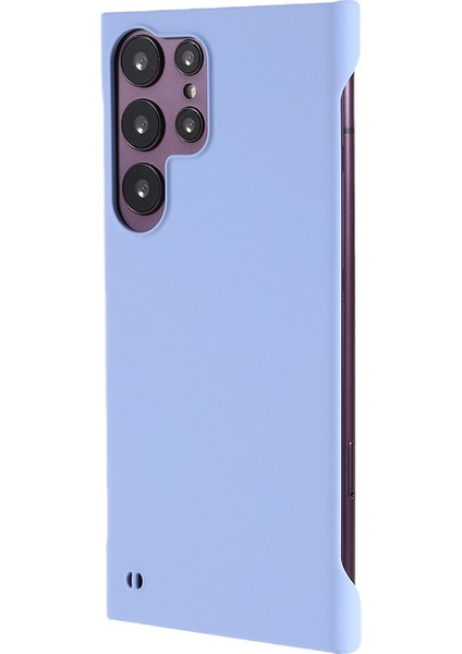 Samsung Galaxy S22 Ultra 5g Cilt Touch Çerçevesiz Telefon Kılıfı Sabit Pc Telefon Kapak Light Mor (Yurt Dışından)