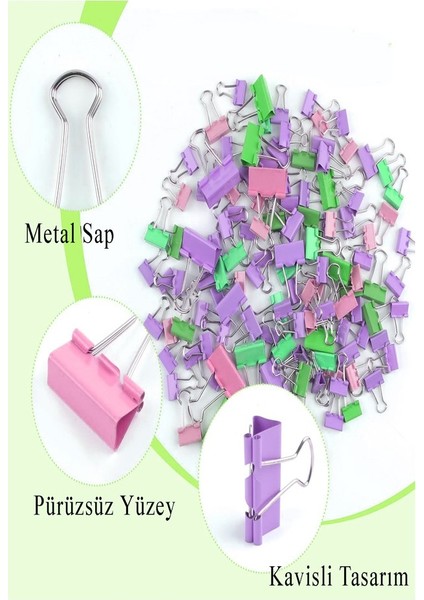 Renkli Metal Ataç ve Renkli Metal Mandal Seti 1 Paket Küçük ve Orta Boy Ataşlar Dayanıklı Paslanmaz Plastik Kaplama fiyatları