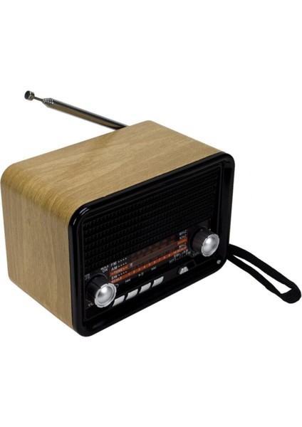 Şarjlı Nostaljik Radyo, Siyah, Taşınabilir ve Şık Tasarım fırsatları