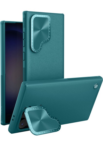 Samsung Galaxy S24 Ultra Için Prop Sürgülü Kamera Kılıfı Düşmeye Lı-Yeşil (Yurt Dışından)