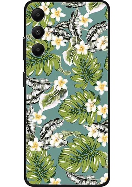 Samsung Galaxy A05S 4g Yumuşak Tpu Kılıf Telefon Koruyucu Kapak Desen Baskı-Muz Yaprağı + Altın Çiçek (Yurt Dışından)