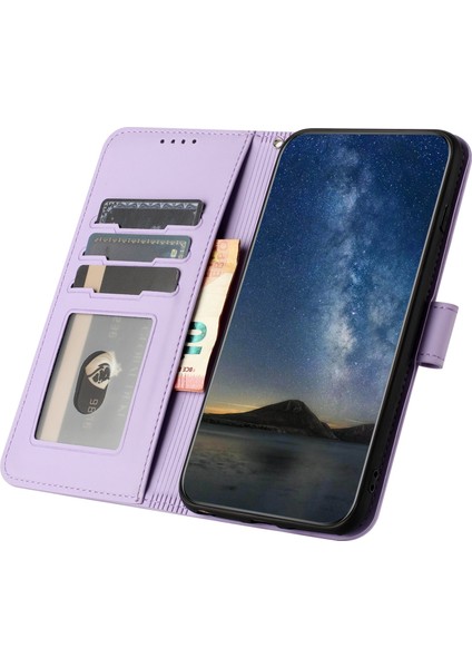 Samsung Galaxy S24 Ultra Telefon Kılıfı Çiçek Desenli Baskılı Deri Kılıf-Mor (Yurt Dışından) modelleri