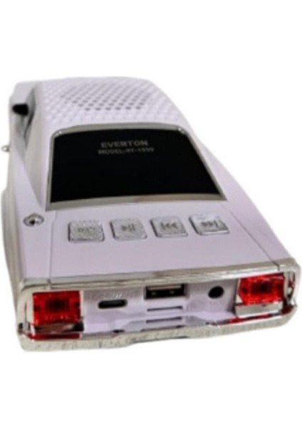 Retro Araba Tasarımlı Bluetooth Hoparlör, Tf, Usb, Fm Destekli, Beyaz fırsatları