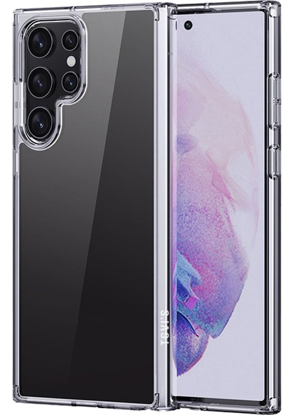 Len Serisi Samsung Galaxy S24 Ultra Cep Telefonu Kılıfı Çizilmez Tpu + Pc Arka Kabuk-Şeffaf (Yurt Dışından)