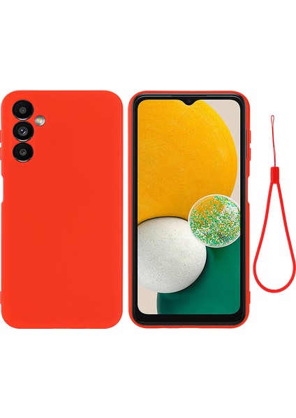Samsung Galaxy Için M54 5G/F54 5g Sıvı Silikon Arka Kapak Yumuşak Astar Kırmızı (Yurt Dışından)