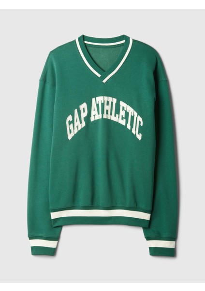 Erkek Yeşil Atletik Logo Sweatshirt fiyatları