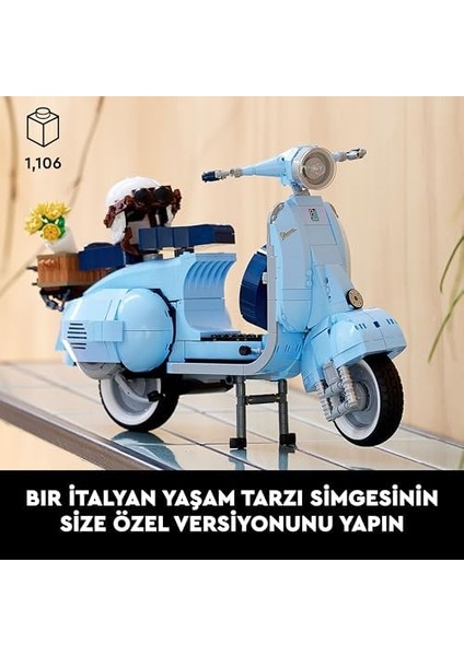 Icons Vespa 125 10298 - Yetişkinler Için Klasik Bir Italyan Simgesinin Detaylı ve Sergilenebilir Model Yapım Seti (1106 Parça) modelleri
