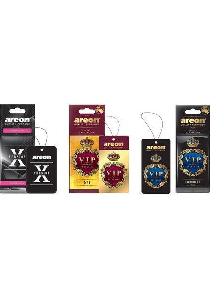 Areon x Version Bubble Gum & Vıp No:1 & Vıp Imperial Oto Araç Kokusu Üçlü Set