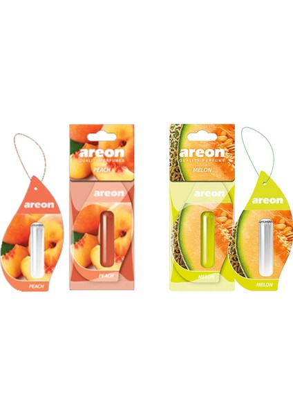 Areon Liquid 5 ml Peach & Melon Oto Araç Kokusu Ikili Set