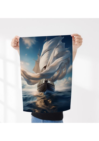 Çerçevesiz Poster Soyut Gemi - Dijital Baskı - Gemi Temalı Poster