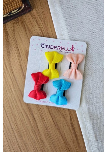 4'lü Fiyonklu Saçsız Bebek Tokası Renkli - Az Saçlı Kız Bebek Toka Seti Çıt Çıt Yenidoğan Tokası fiyatları