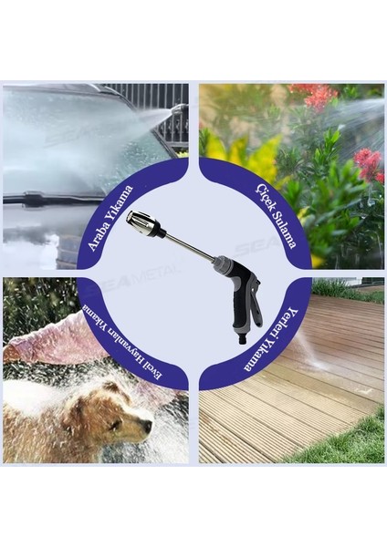 Yüksek Basınçlı Köpük Hazneli Sulama Tabancası Bahçe Sulama Araba Yıkama