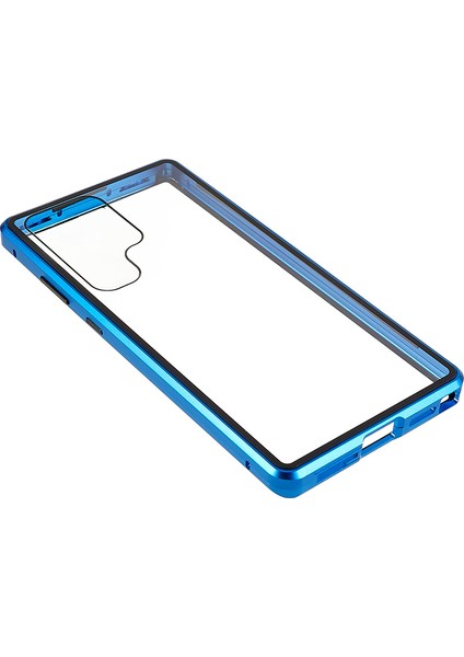 Samsung Galaxy S24 Ultra Kılıf Manyetik Temperli Cam Çift Taraflı Telefon Kapağı-Mavi (Yurt Dışından) fırsatları