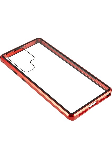 Samsung Galaxy S24 Ultra Kılıf Manyetik Temperli Cam Çift Taraflı Telefon Kapağı-Kırmızı (Yurt Dışından) indirimleri
