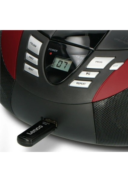 Kırmızı Taşınabilir Fm Radyo, CD ve USB Oynatıcı modelleri