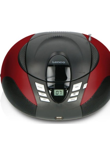 Kırmızı Taşınabilir Fm Radyo, CD ve USB Oynatıcı