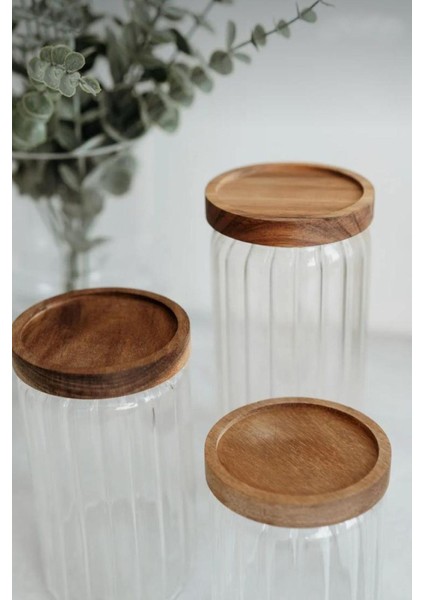 3'lü Akasya Kapaklı Kavanoz Seti 500/700/1000 Ml, Beyaz, Şık ve Kullanışlı Tasarım modelleri