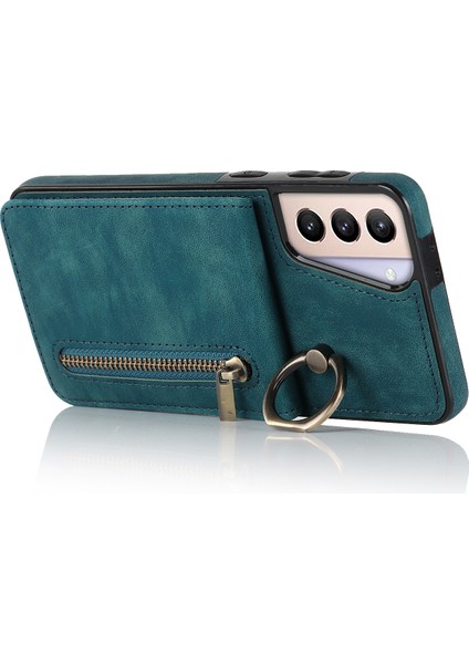 Samsung Galaxy S21+ 5g Kılıf Için Rfıd Engelleme Pu+ Kart Yuvalı Tpu Telefon Kapağı-Mavi (Yurt Dışından) fiyatları