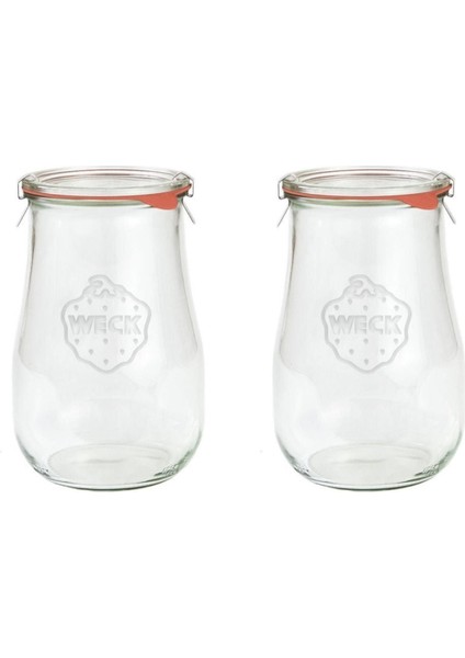 1750 ml Cam Kavanoz Lale Serisi, 2 Adet, Çok Renkli, Şık ve Kullanışlı Tasarım