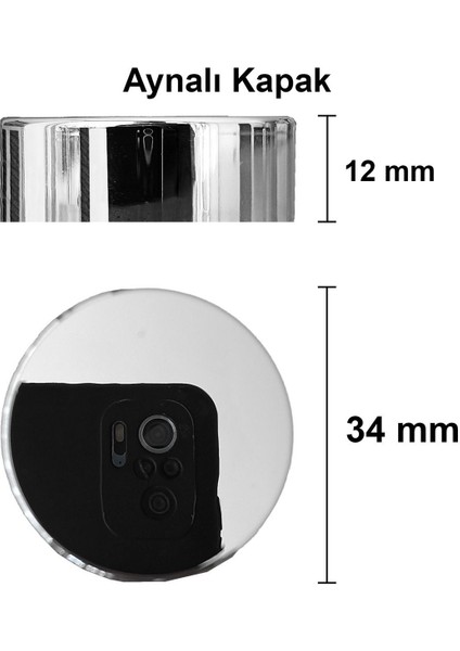 12 Adet 10 ml Şeffaf Cam Mini Kavanoz, Aynalı Kapak, Lip Balm Seti fırsatları