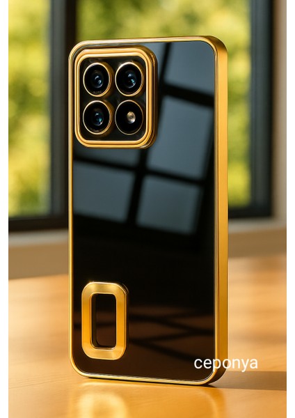 Xiaomi 14T Pro Kılıf Köşeleri Renkli Şeffaf Kamera Korumalı Silikon Luxury Kapak